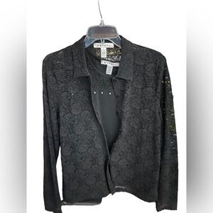Rafael size large coordinating lace blouse and tank perfect condition